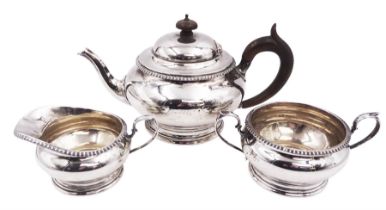 Early 20th century silver three piece tea service