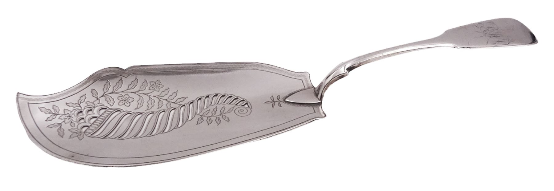 George III silver Fiddle pattern fish slice