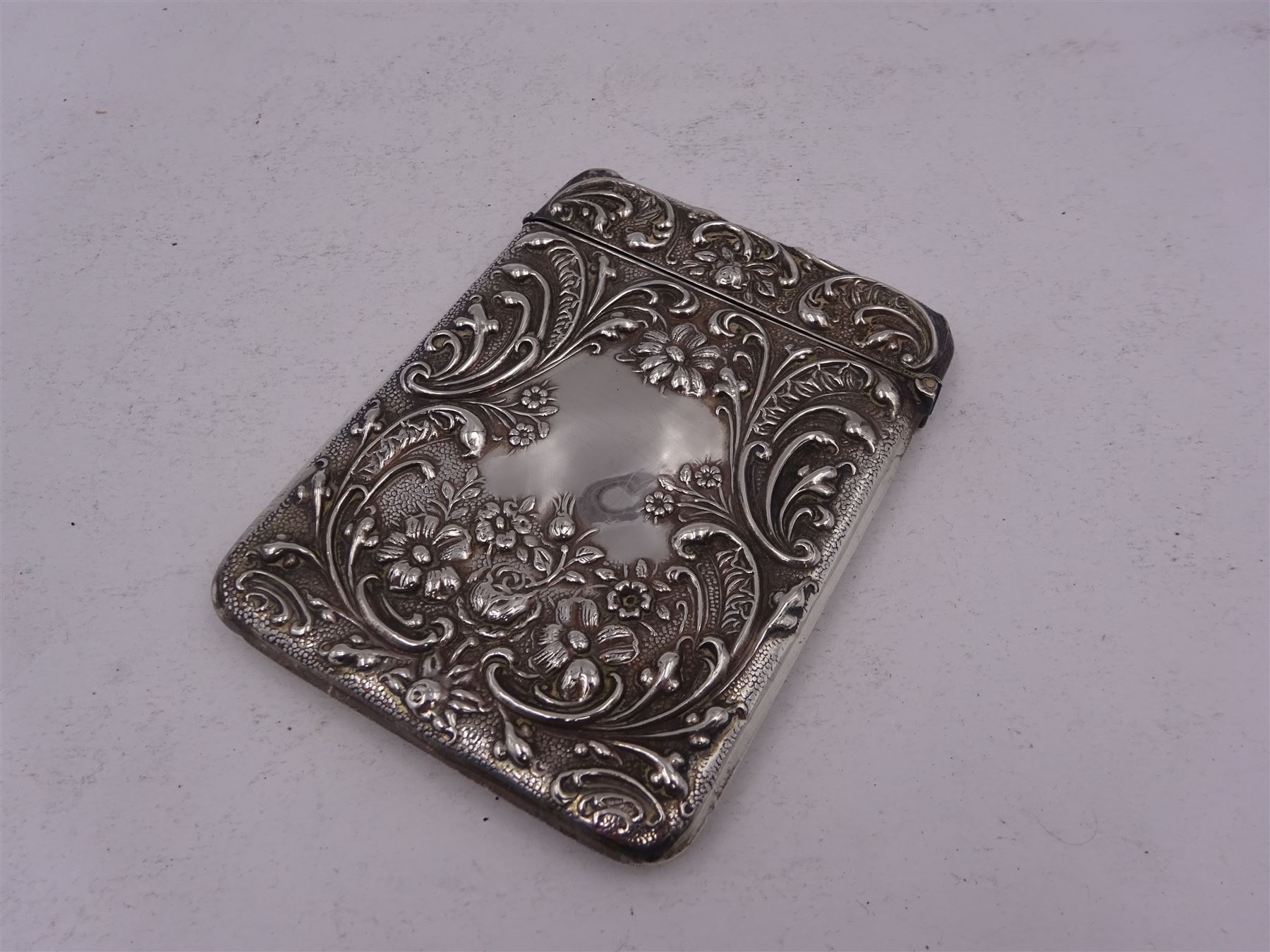 Edwardian silver card case - Image 3 of 3