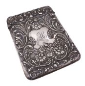 Edwardian silver card case