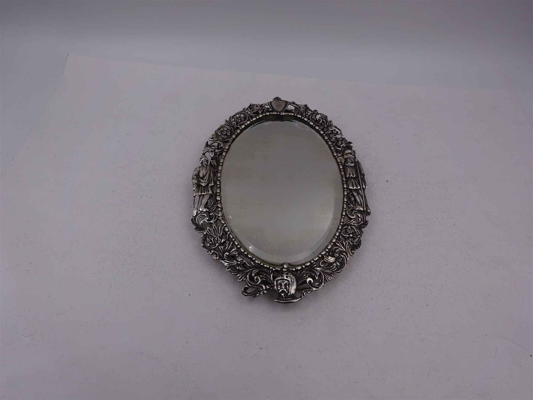 Continental silver miniature dressing table/wall mirror - Image 7 of 10