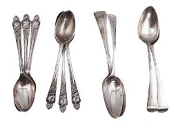 Set of six 1930s commemorative silver teaspoons