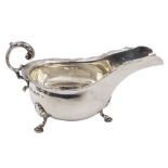 Early 20th century silver sauce boat