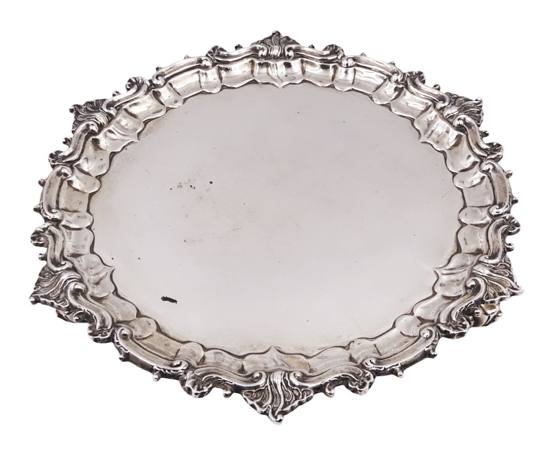 Victorian silver waiter