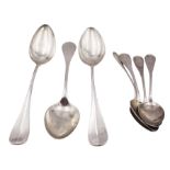 Group of German silver spoons