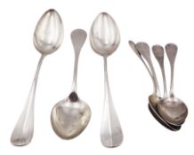 Group of German silver spoons