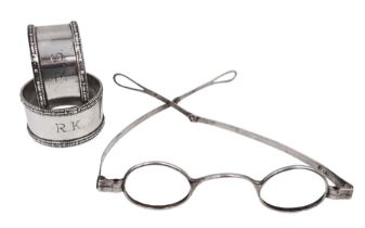 Pair of Georgian silver spectacles