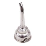 Modern silver wine funnel