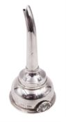 Modern silver wine funnel