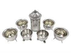 Set of four Victorian silver open salts