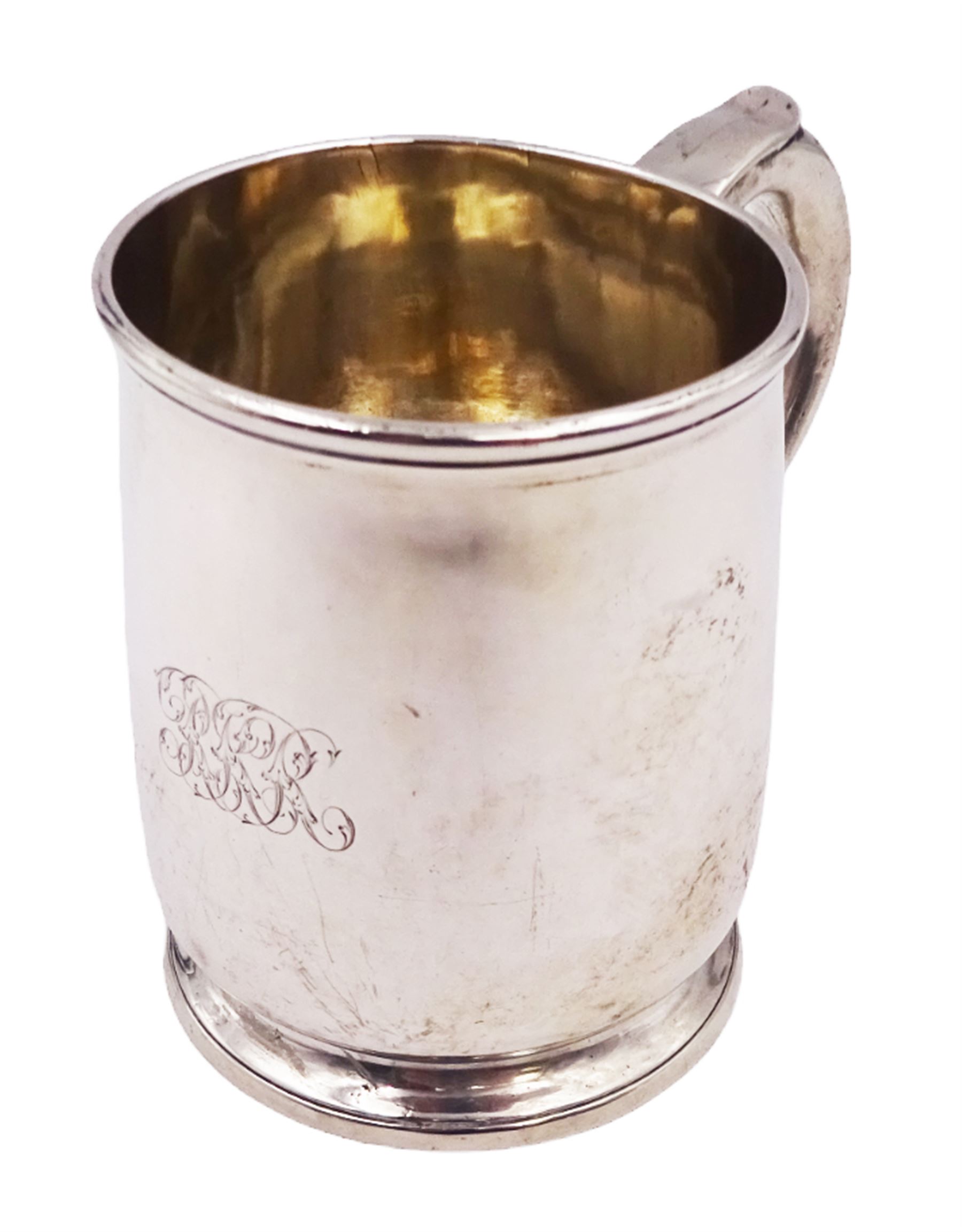 George I silver christening mug