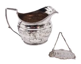 George III silver cream jug