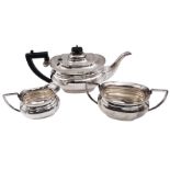 1930s three piece silver tea service