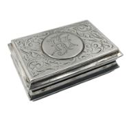 Edwardian silver snuff box