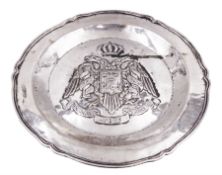 Spanish colonial silver salver