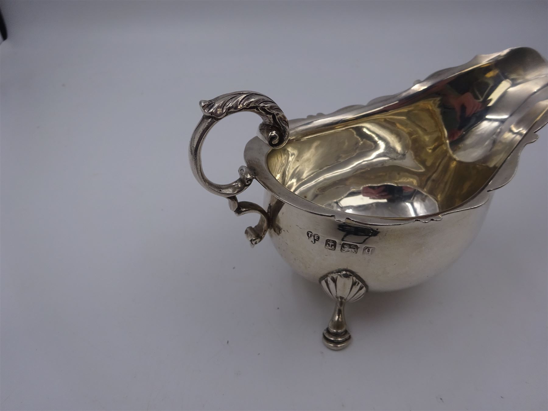 Early 20th century silver sauce boat - Image 3 of 4