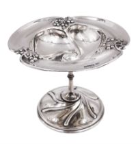 Art Nouveau silver bon bon dish