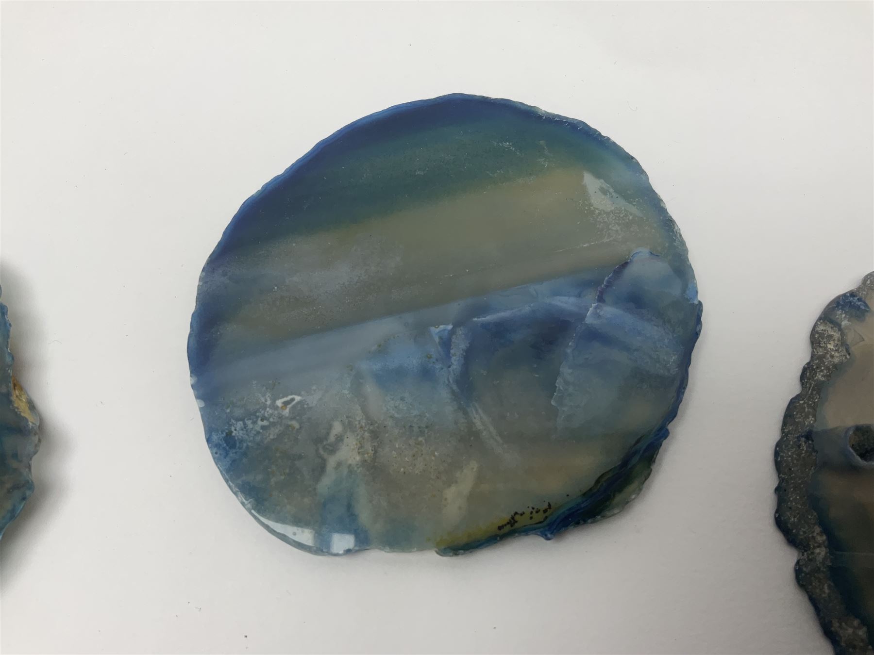 Five blue agate slices - Image 10 of 12