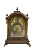 Winterhalder & Hoffmeier - early 20th century German 8-day oak cased mantle clock