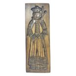 Wooden gingerbread mould modelled as a woman in traditional dress