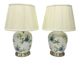 Pair of lamps of baluster form