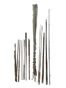 Collection of split cane and similar part fishing rods