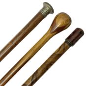 Three early 20th century walking sticks