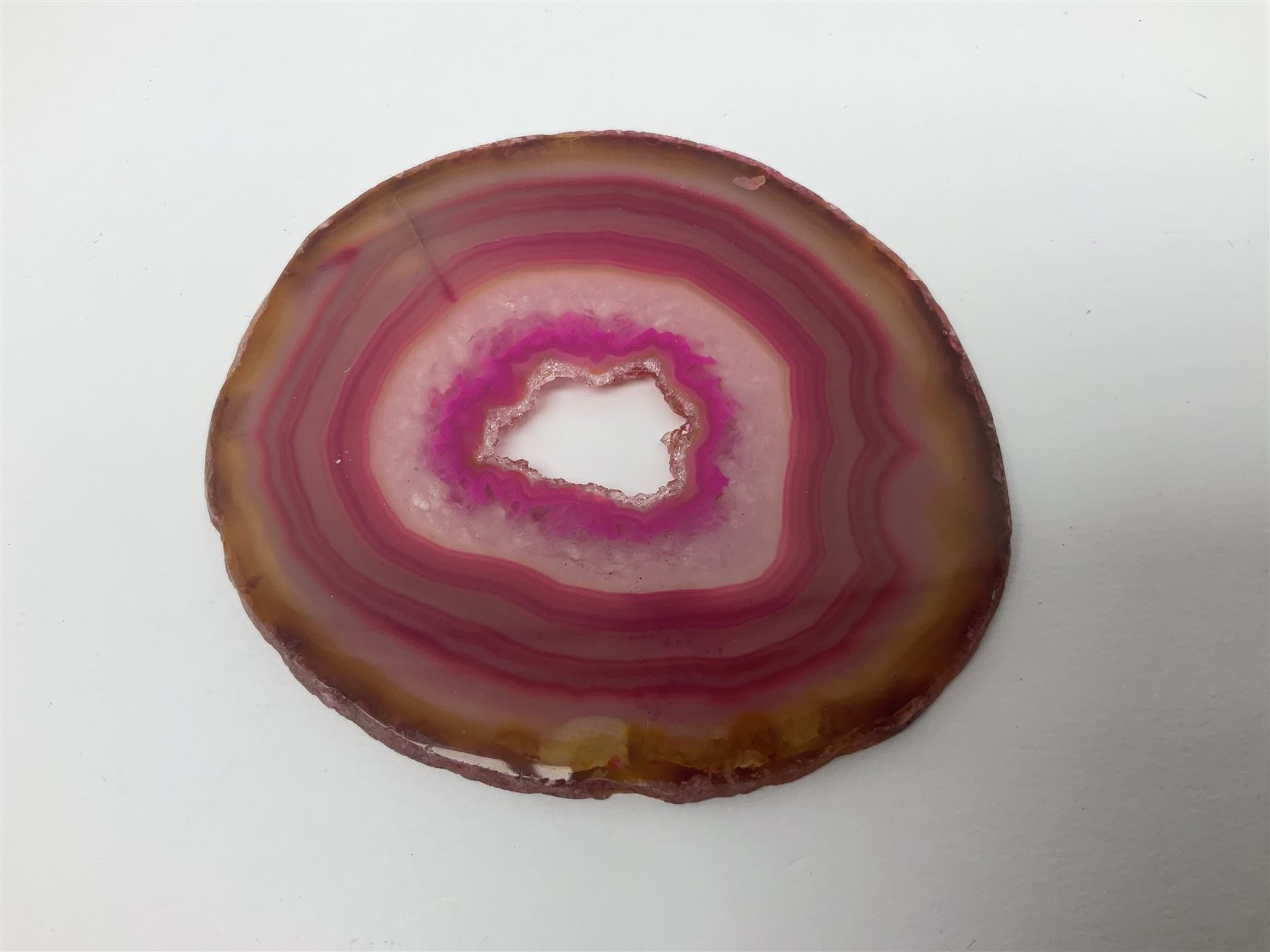 Five pink agate slices - Image 11 of 12