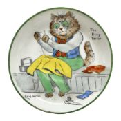 Paragon China Louis Wain 'The Busy Tailor' hand painted saucer
