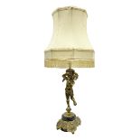 Gilt metal table lamp