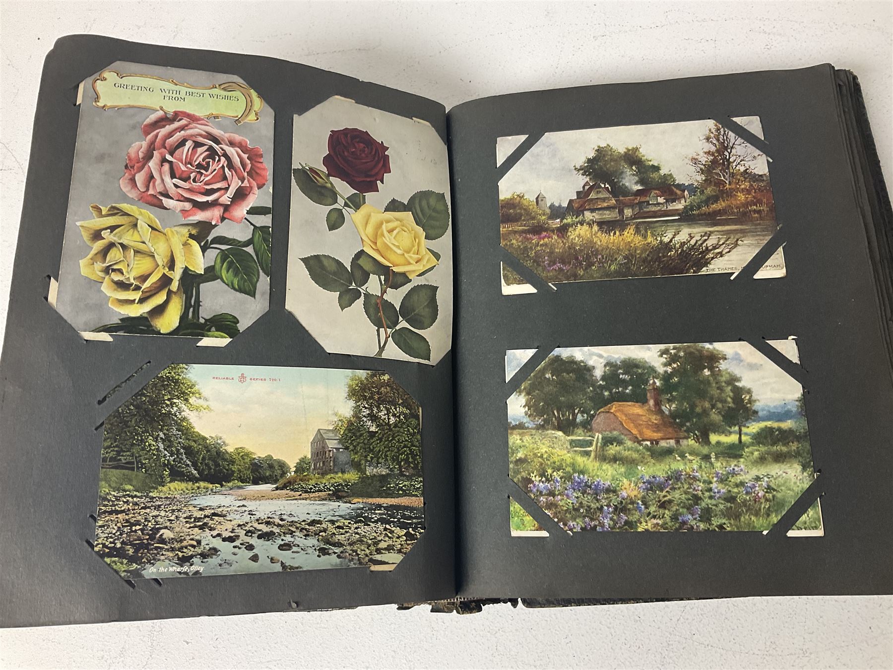 Postcard album with Victorian and later postcards - Image 11 of 12