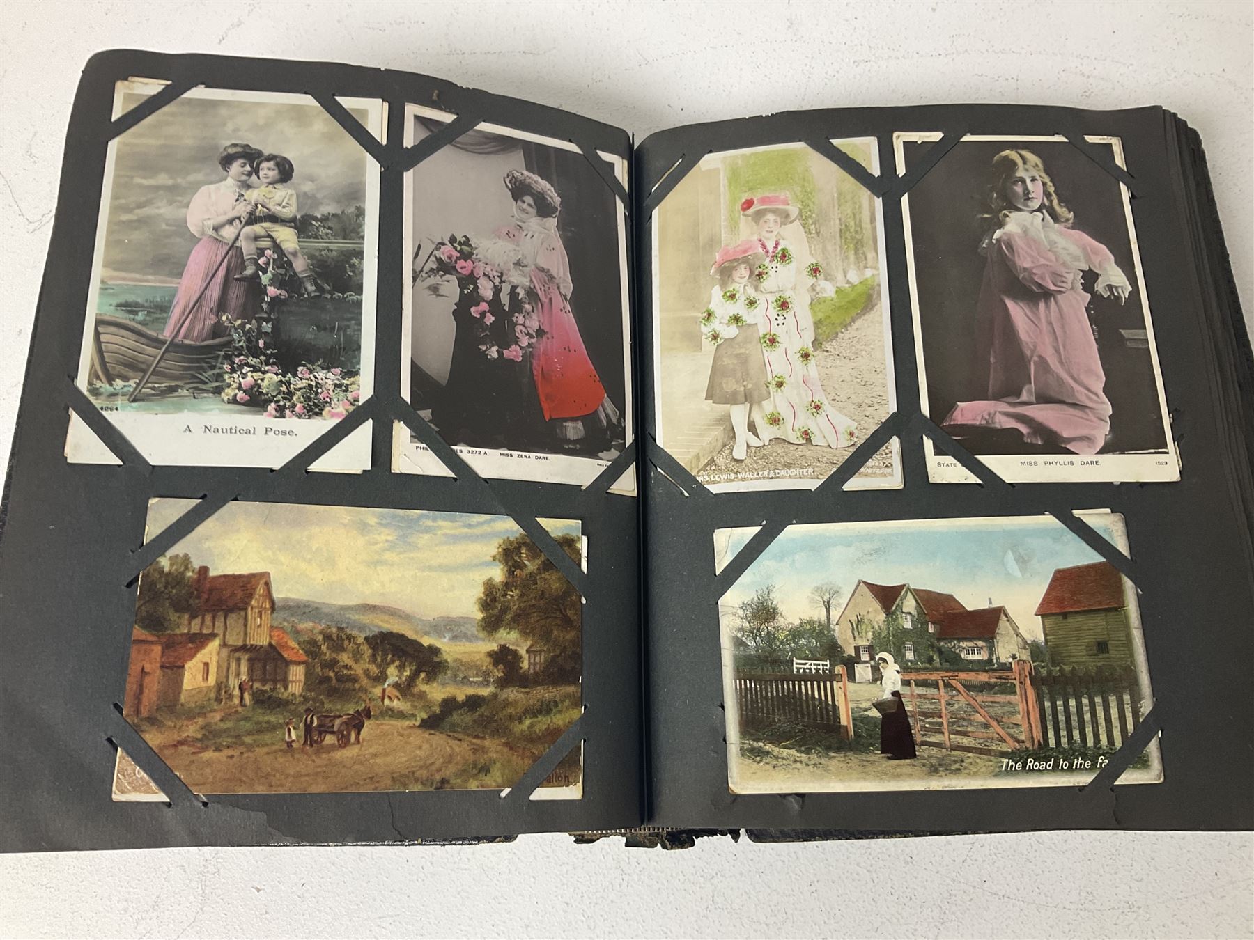 Postcard album with Victorian and later postcards - Image 9 of 12