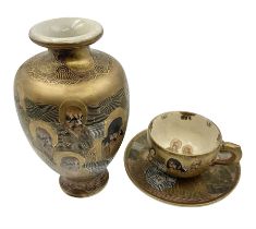 Japanese Satsuma vases decorated with immorals