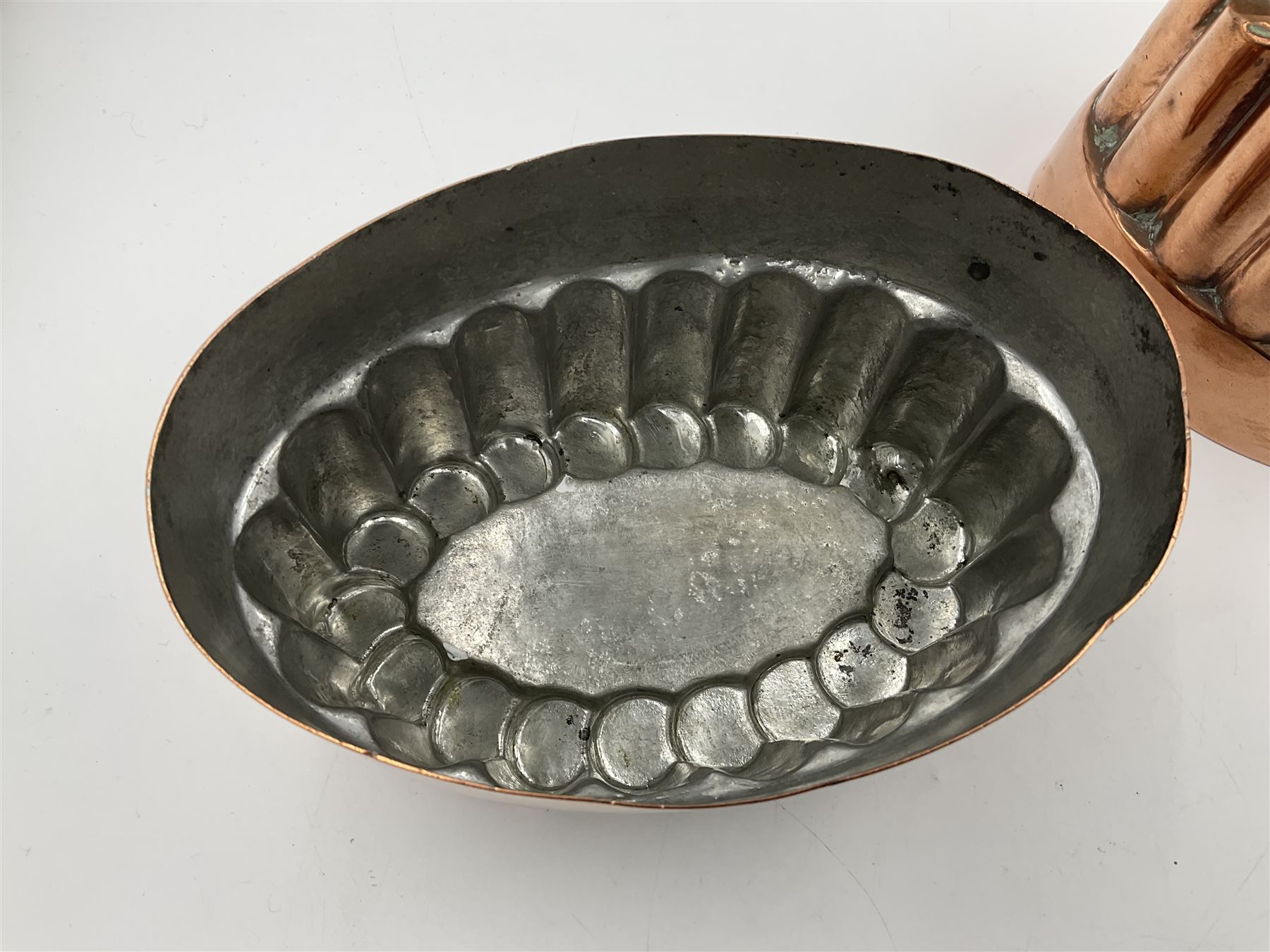 Five Victorian copper jelly mould - Image 10 of 14