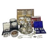 Silver plated four piece tea service