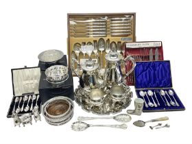 Silver plated four piece tea service