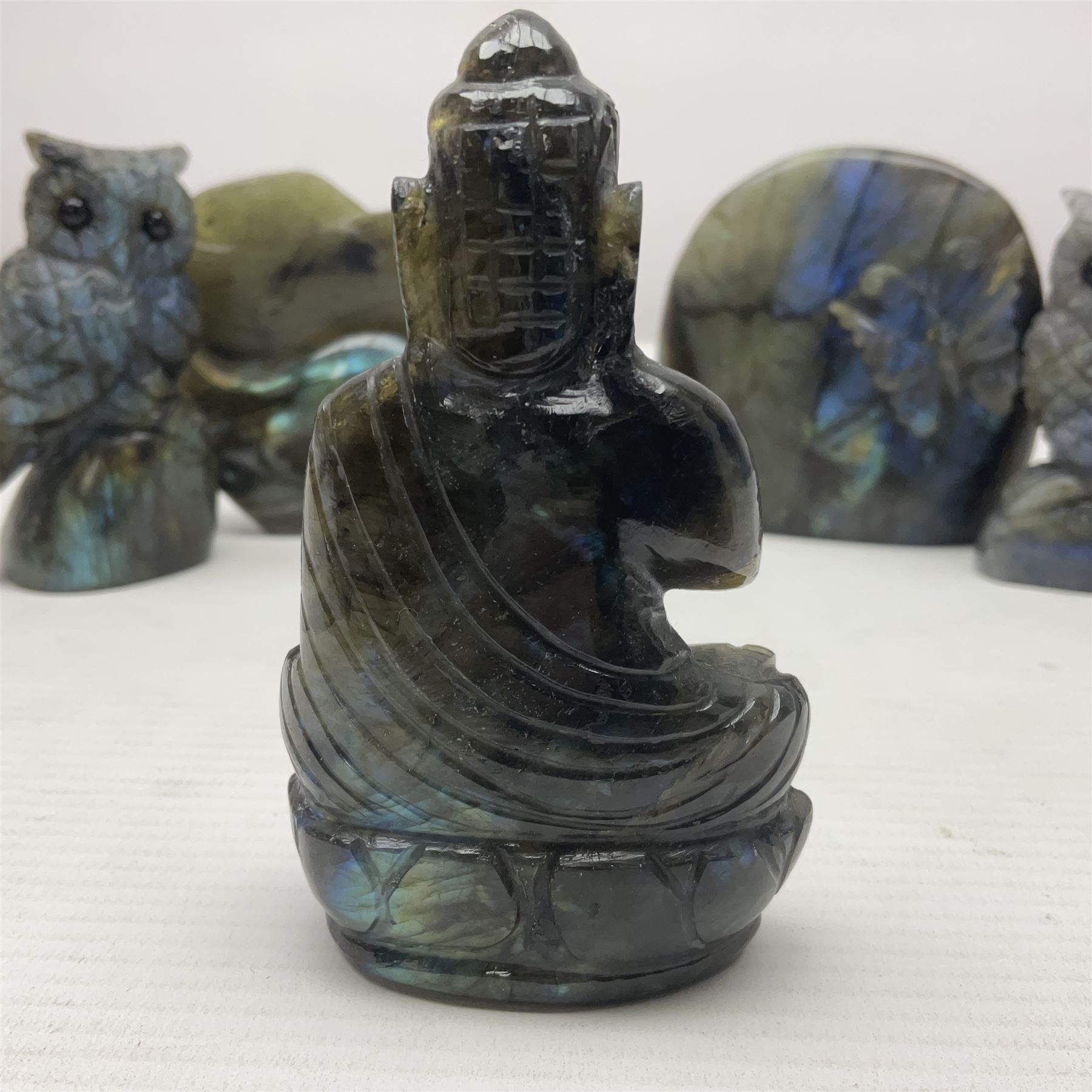 Six labradorite carvings - Image 5 of 11