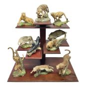 Ten Franklin Mint National wildlife Foundation Big Cats of the World figures to include