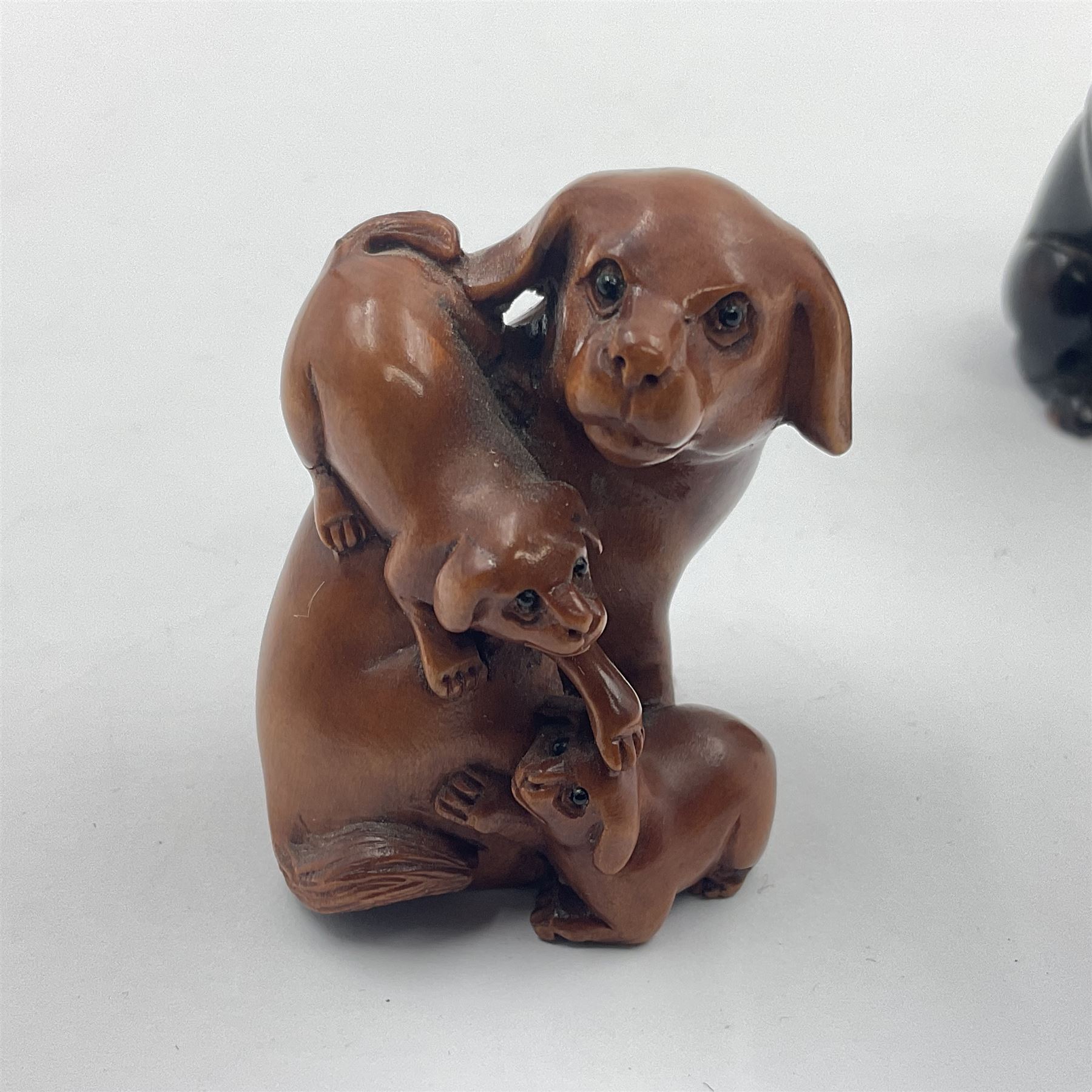 Four carved wood and composite netsuke - Image 5 of 10