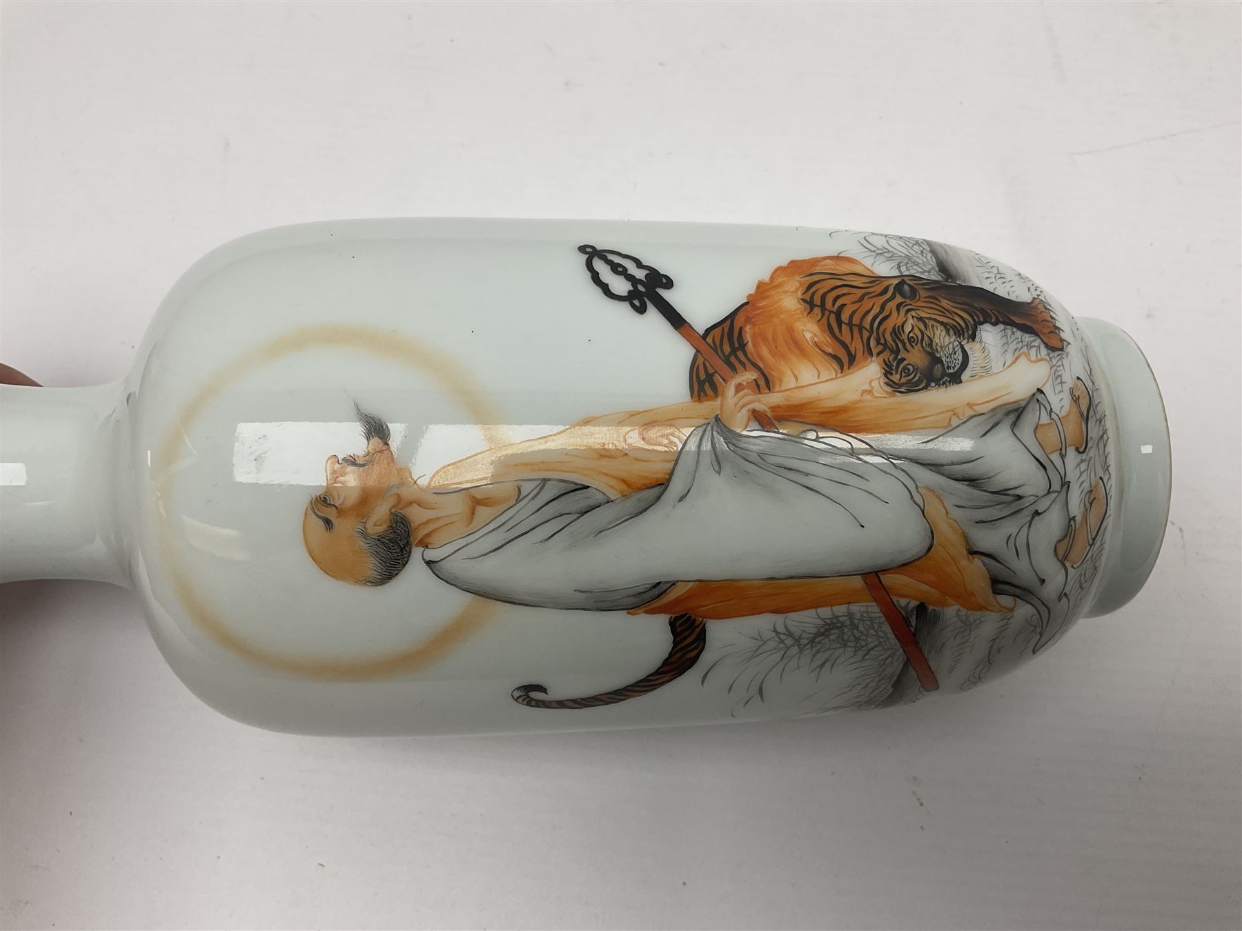 Chinese vase of baluster form decorated with immortal with a tiger - Image 3 of 5