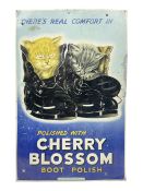 Cherry Blossom Boot Polish tin advertising sign 'There's real comfort in polished with cherry blosso