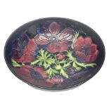 Moorcroft Anemone pattern fruit bowl