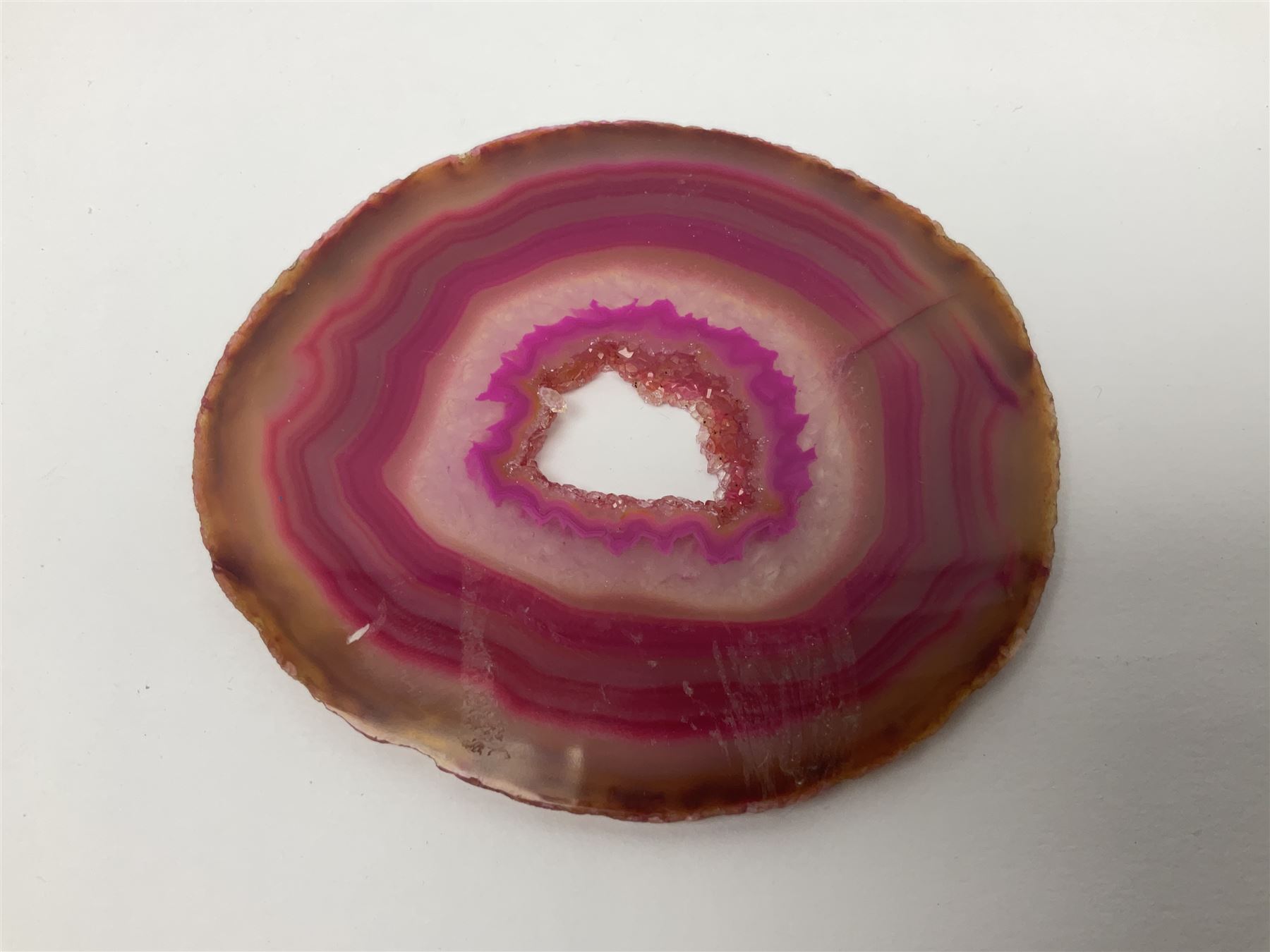 Five pink agate slices - Image 12 of 12