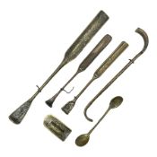 Collection of 19th century brass finishers tools