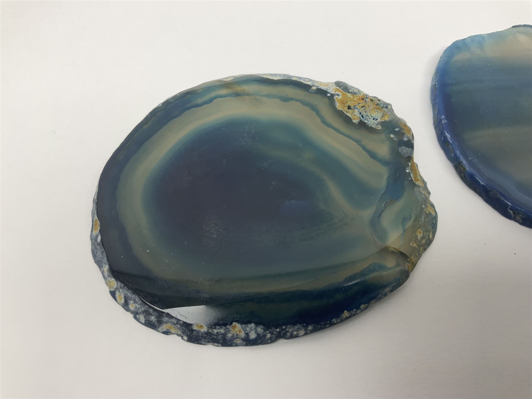 Five blue agate slices - Image 7 of 12