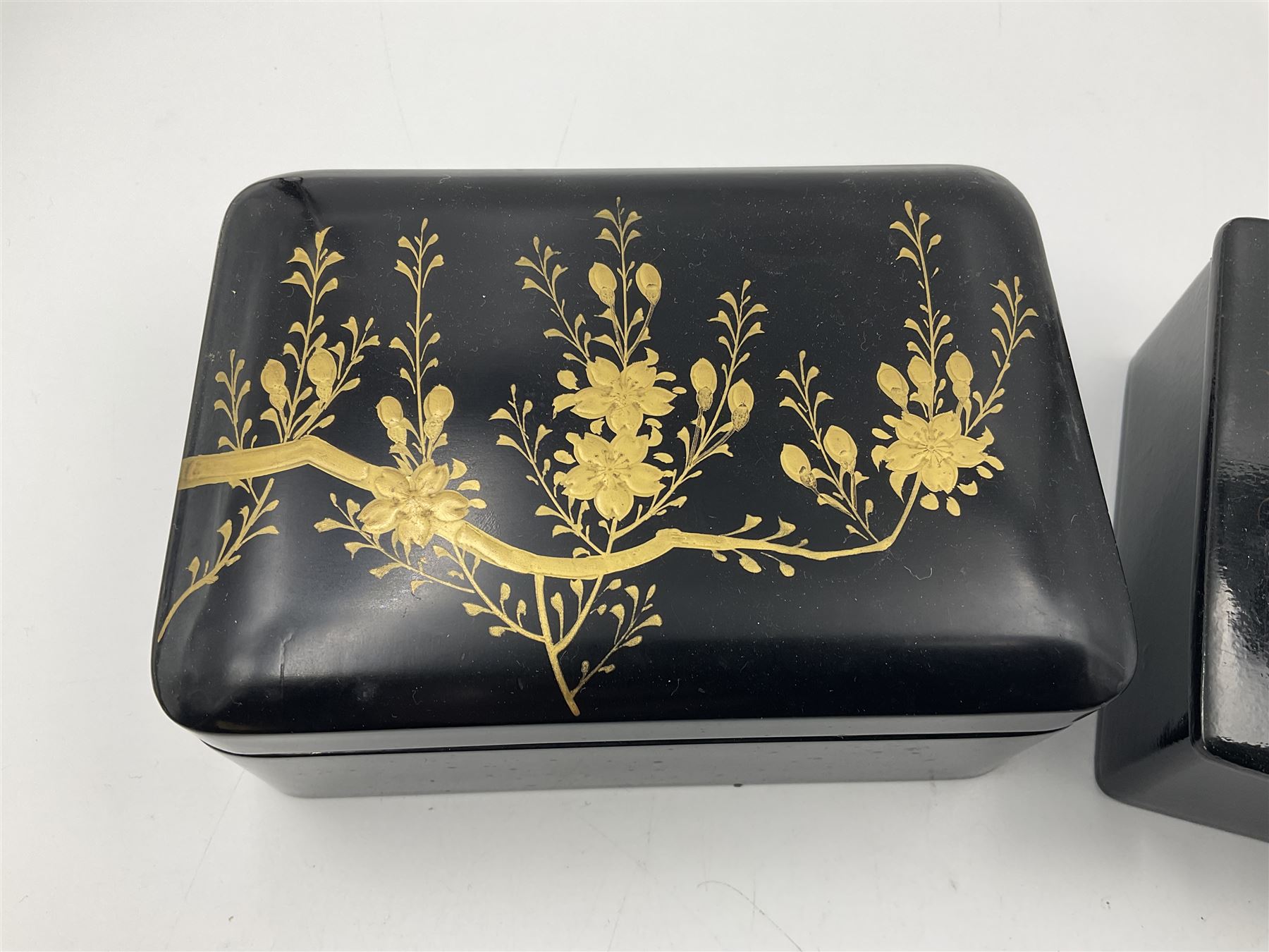 20th century Russian black lacquered papier Mache boxes - Image 10 of 12