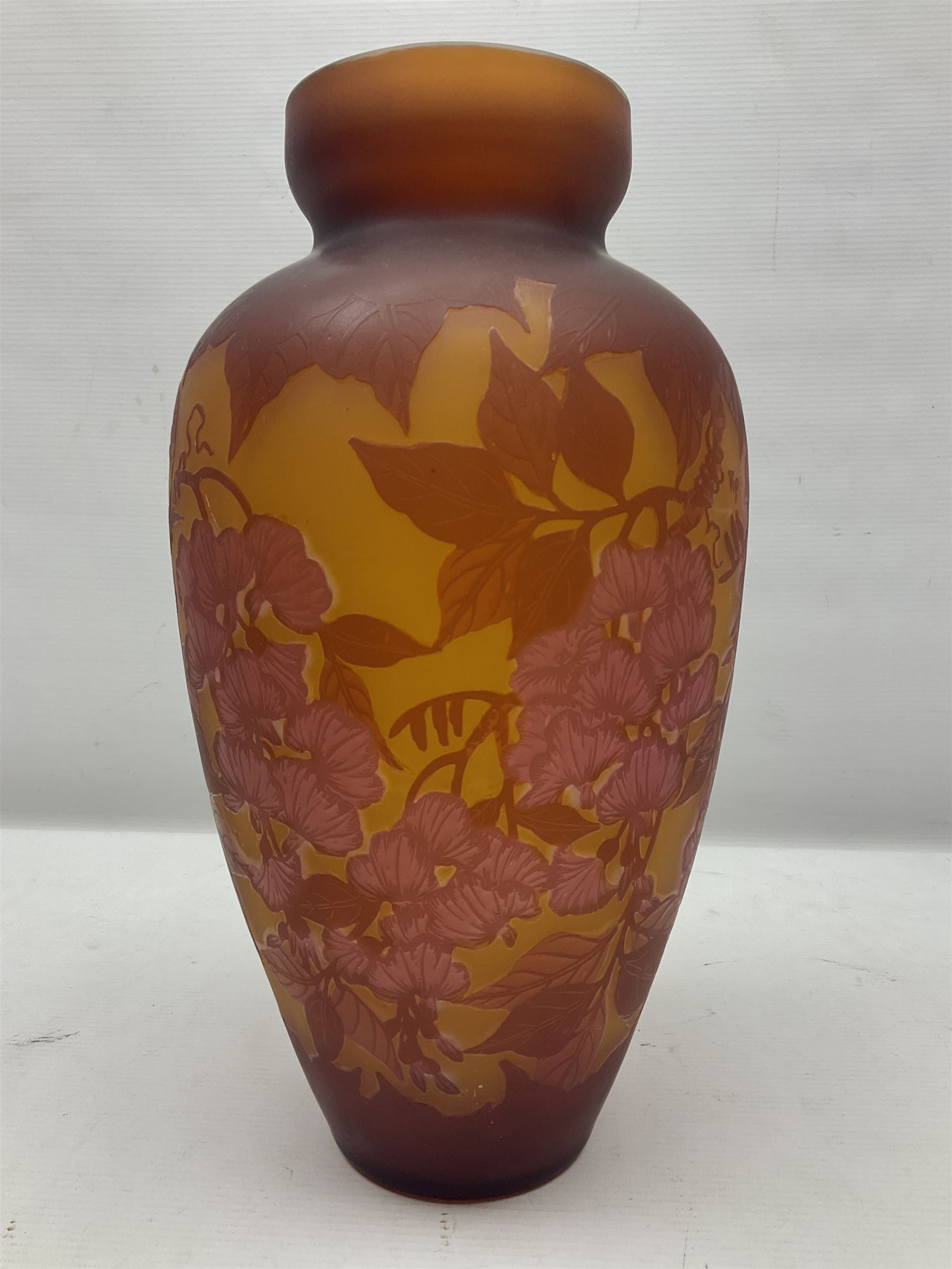 Art Nouveau style glass vase - Image 4 of 6