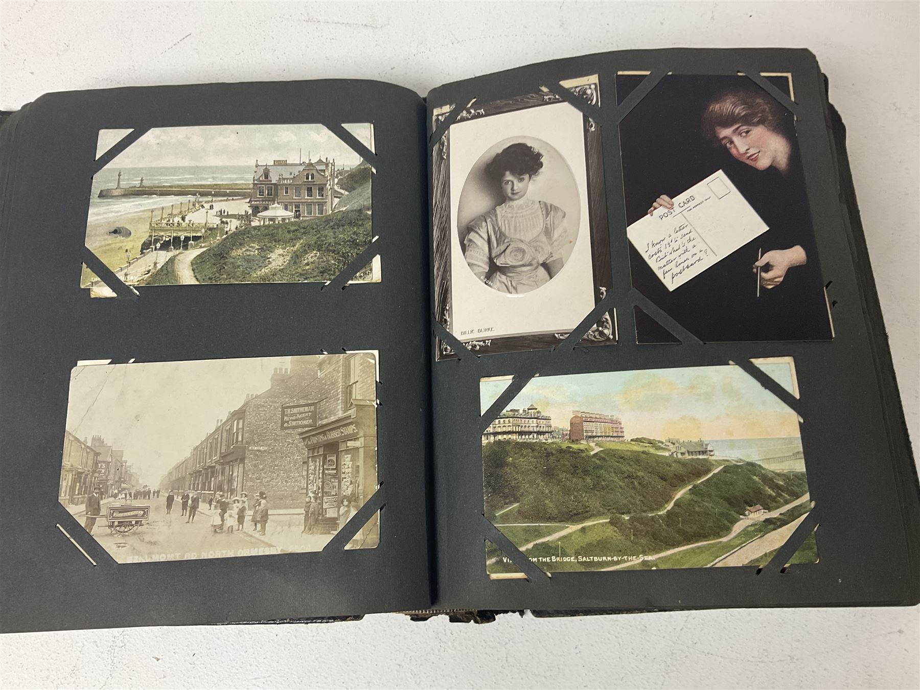 Postcard album with Victorian and later postcards - Image 8 of 12