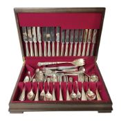Canteen of silver plated cutlery for six plate settings by Dixons