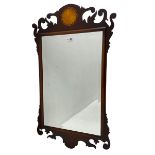 Georgian design mahogany fretwork wall mirror